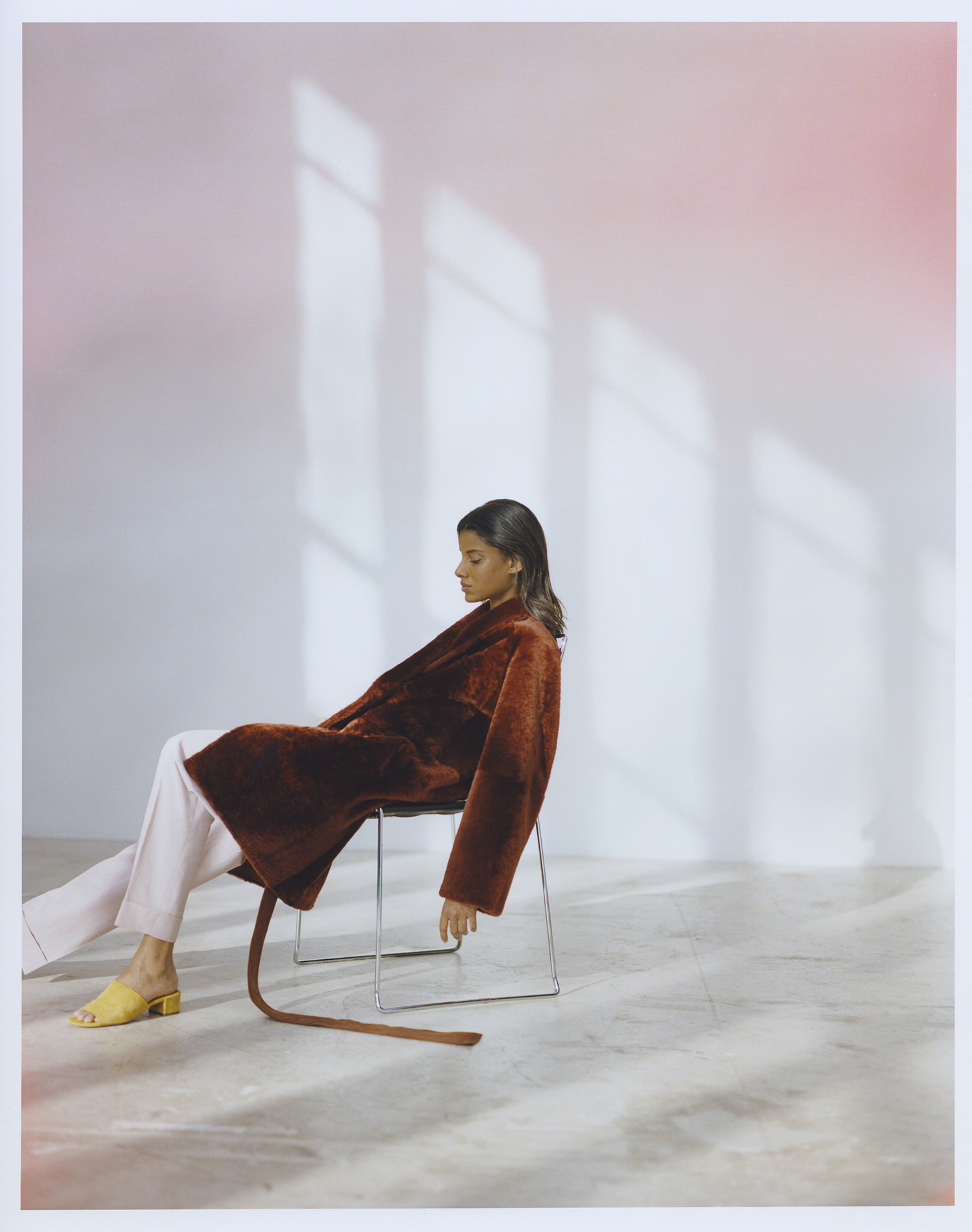 Harray manteau col châle en lacon iron réversible